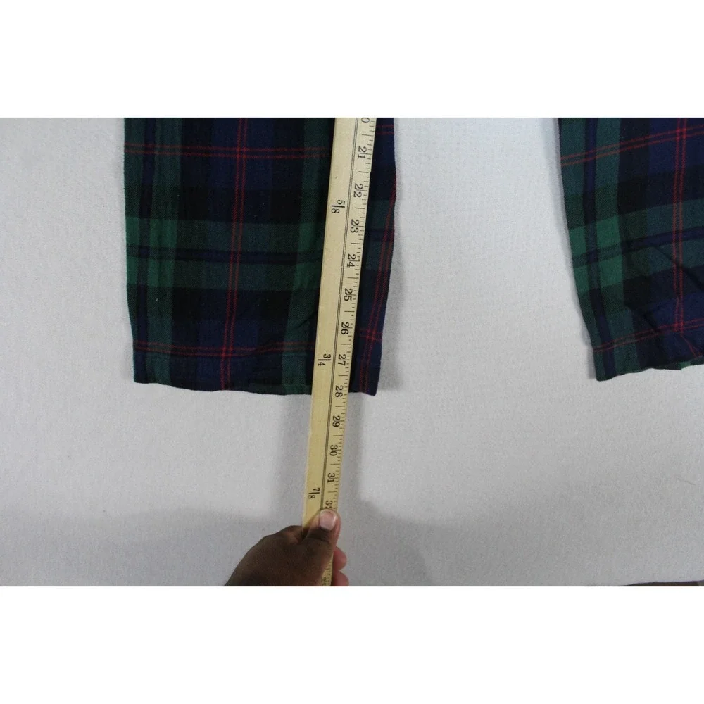 Old Navy Men Blue Pajamas Pants Plaid Casual Straight Size Medium